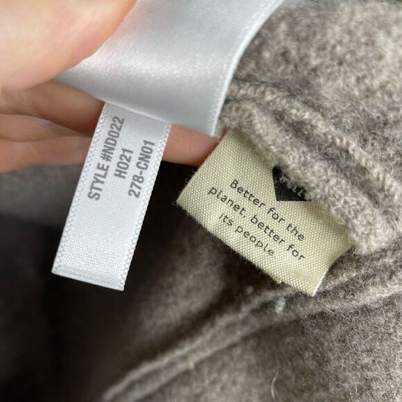 Madewell Boiled Wool Bridgman Sweater-Jacket Small S Heather Mink Button - Picture 6 of 7